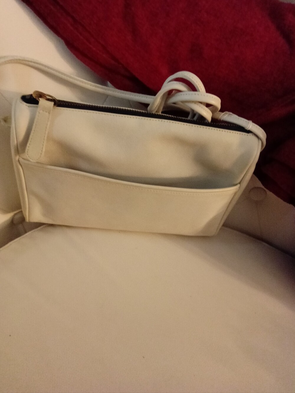 #V2 Coach Slim Zip Vintage Y2K  Ivory/Cream Crossbody Bag CREED:0064-116